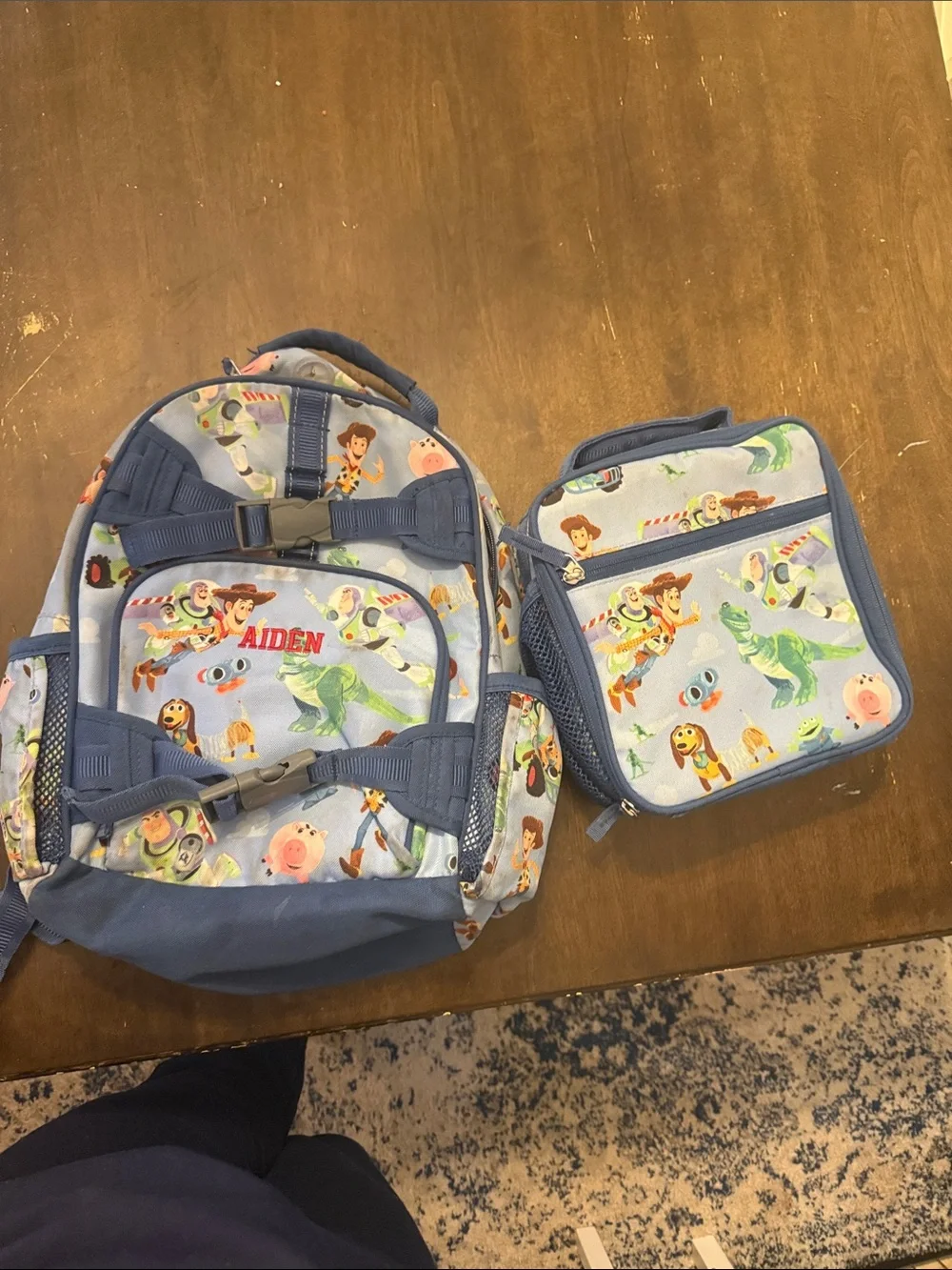 Small Pottery Barn Toy Story Backpack and Lunchbox